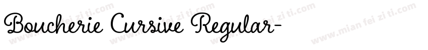 Boucherie Cursive Regular字体转换